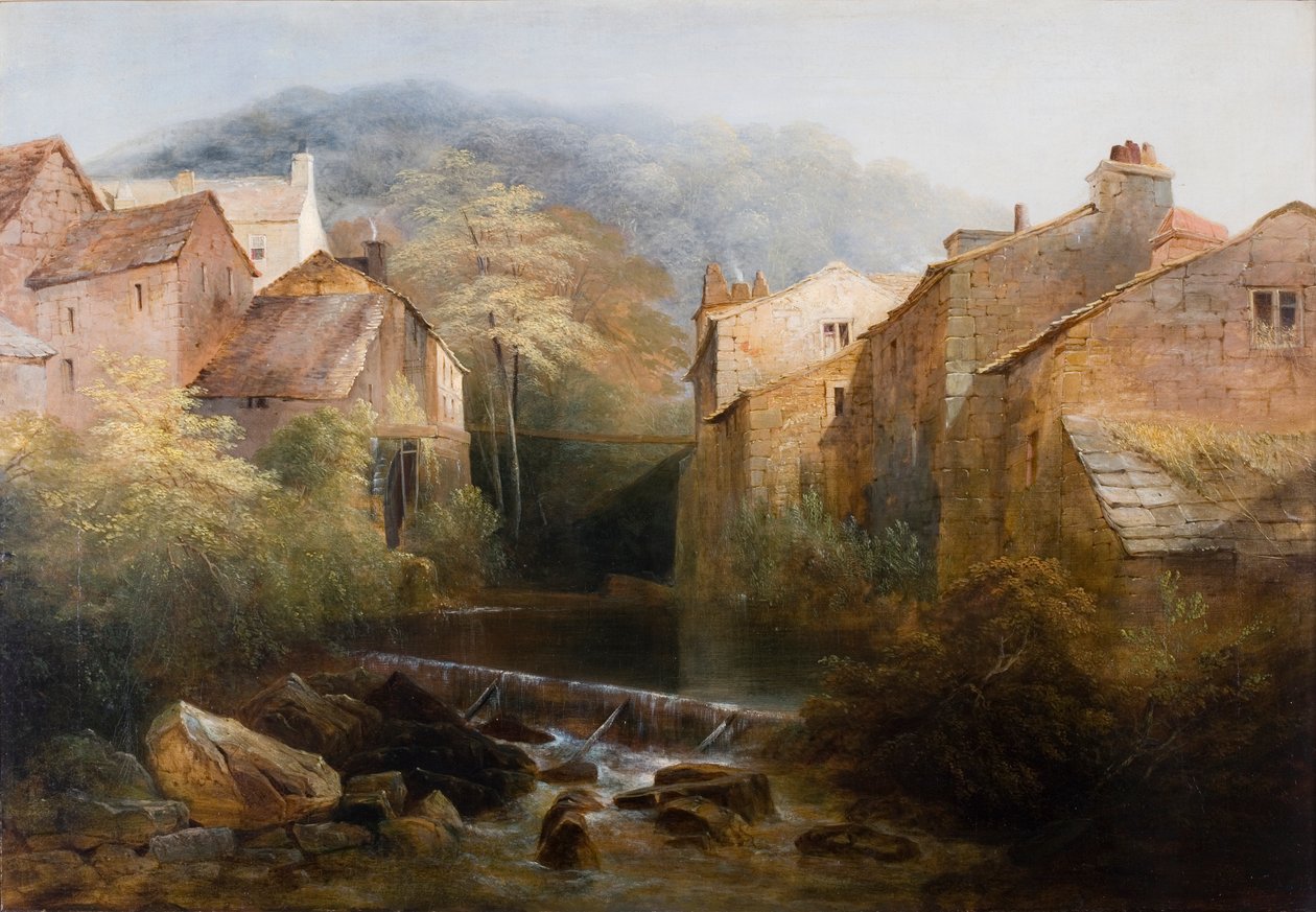 The Old Mill, Ambleside, Cumbria, ca 1822 av Thomas Miles Richardson