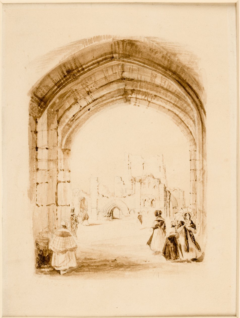 Tynemouth (bläck (sepia) och penna på papper (på kort)) av Thomas Miles Richardson