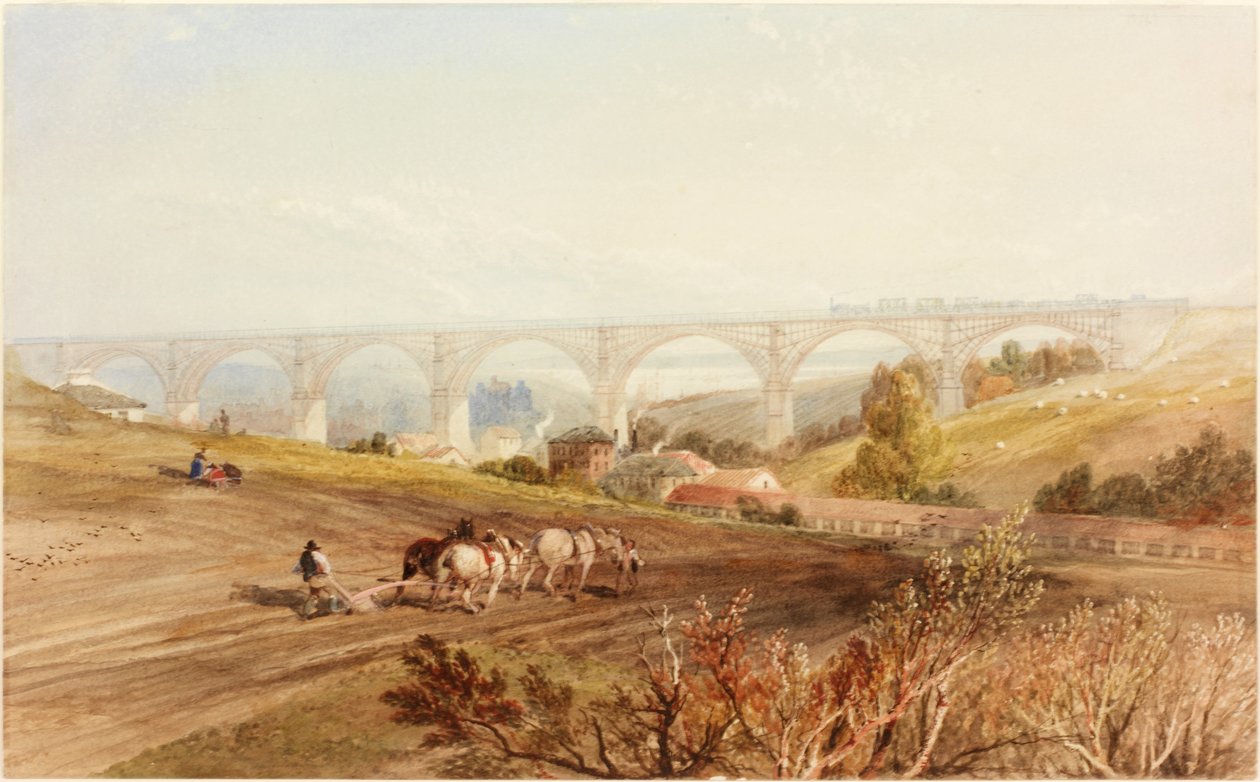 Willington Dene Viaduct (kroppsfärg) av Thomas Miles Richardson