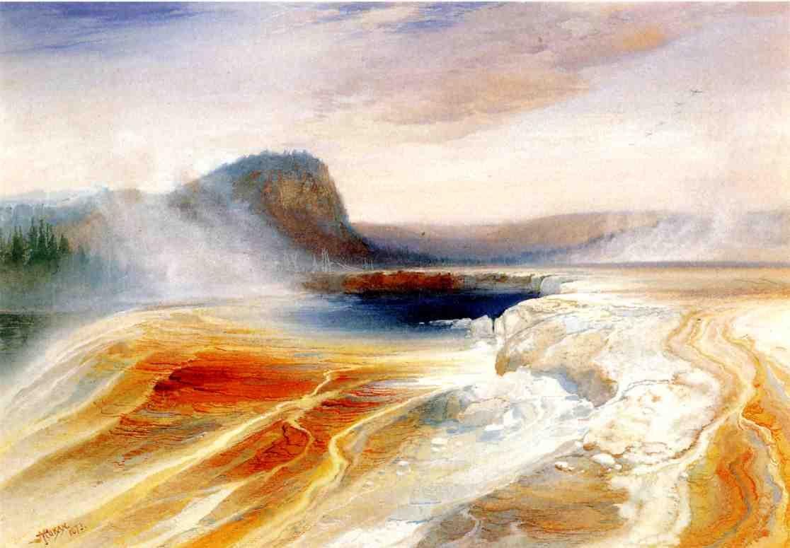  Lower Geyser Basinn  av Thomas Moran