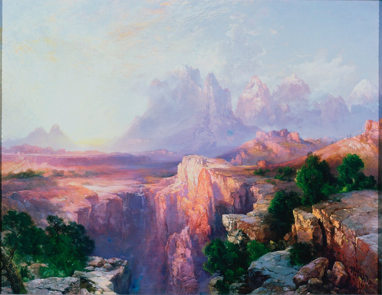 Rock Towers of the Rio Virgin, 1908 av Thomas Moran
