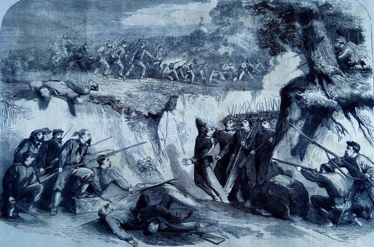 Slaget vid Volturno, 1860 av Thomas Nast