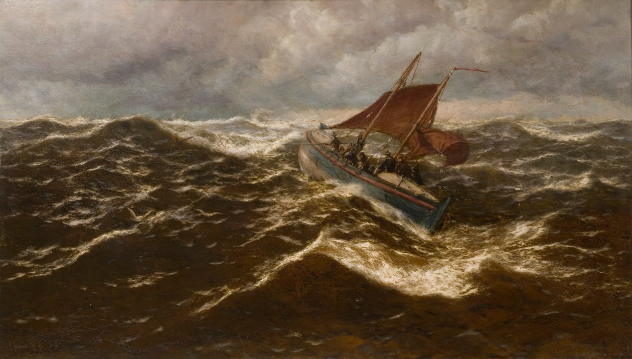 Iväg till Goodwin Sands (räddningsbåten i Dover) av Thomas Rose Miles