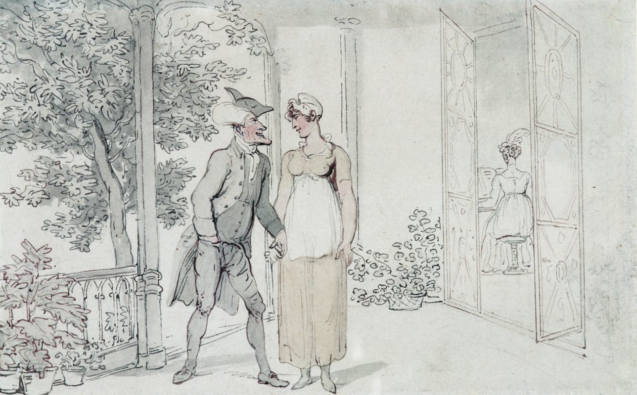 Amorous Attentions, c.1800 av Thomas Rowlandson