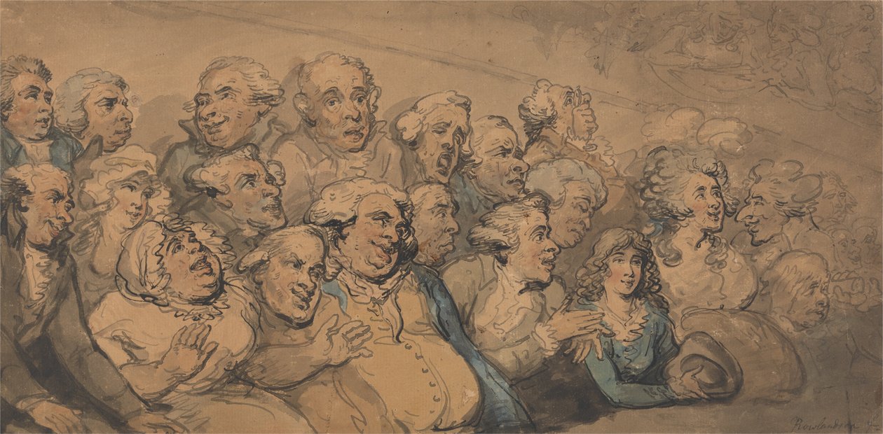 An Audience at Drury Lane Theatre av Thomas Rowlandson