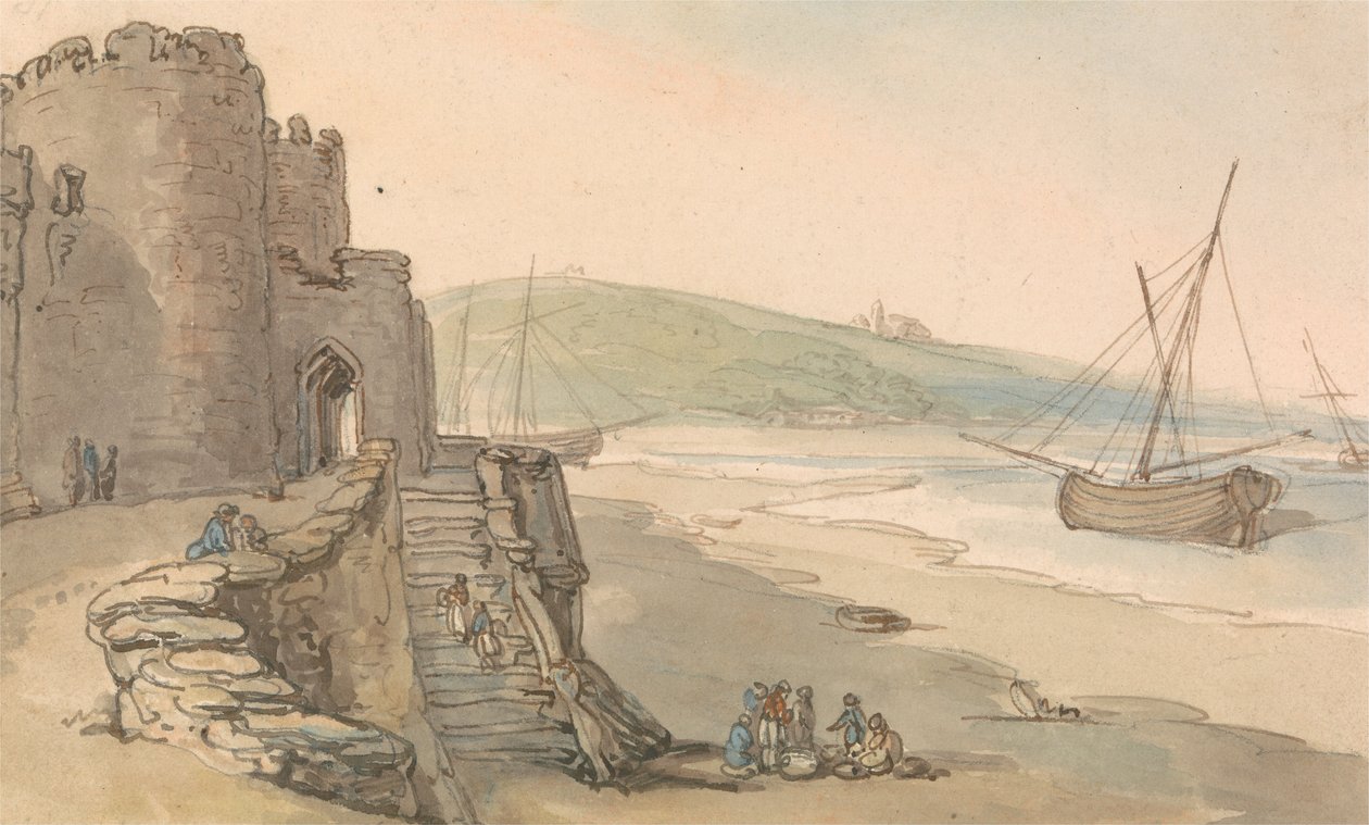 Caernarvon Castle, Entrance to a Tower av Thomas Rowlandson