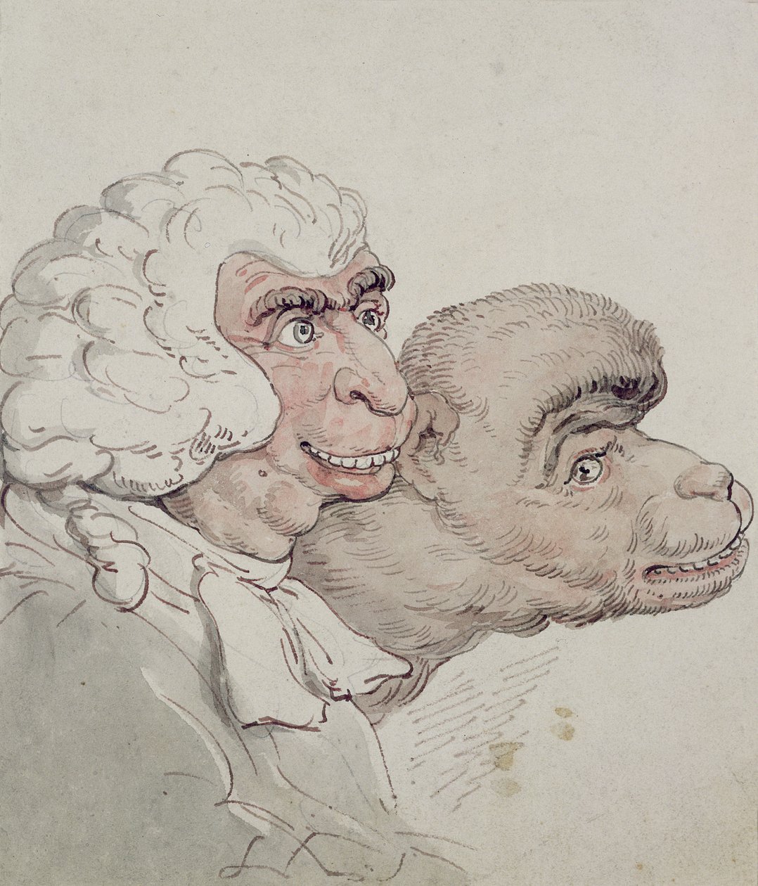 Karikatyr av en domare (wc) av Thomas Rowlandson