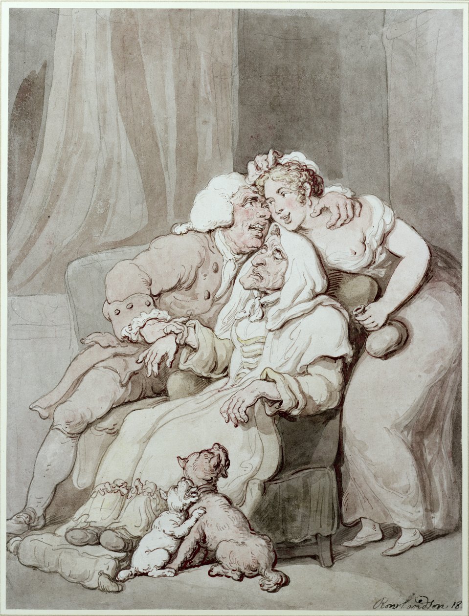 Doctor Doublepulse (wc med penna och bläck på papper) av Thomas Rowlandson