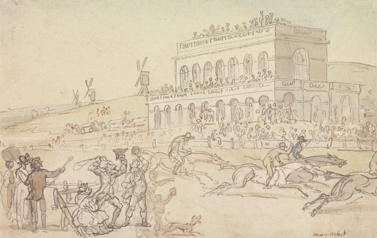 Doctor Syntax loses his Money on the Race Ground at York av Thomas Rowlandson
