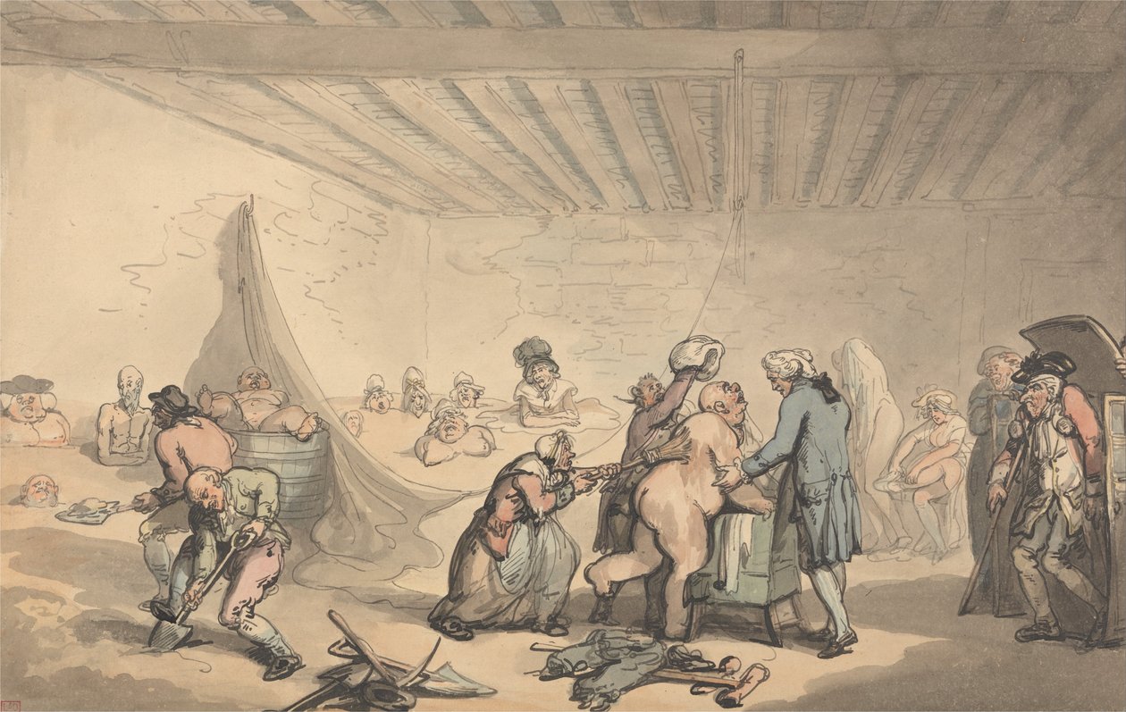 Dr Grahams Bathing Establishment av Thomas Rowlandson