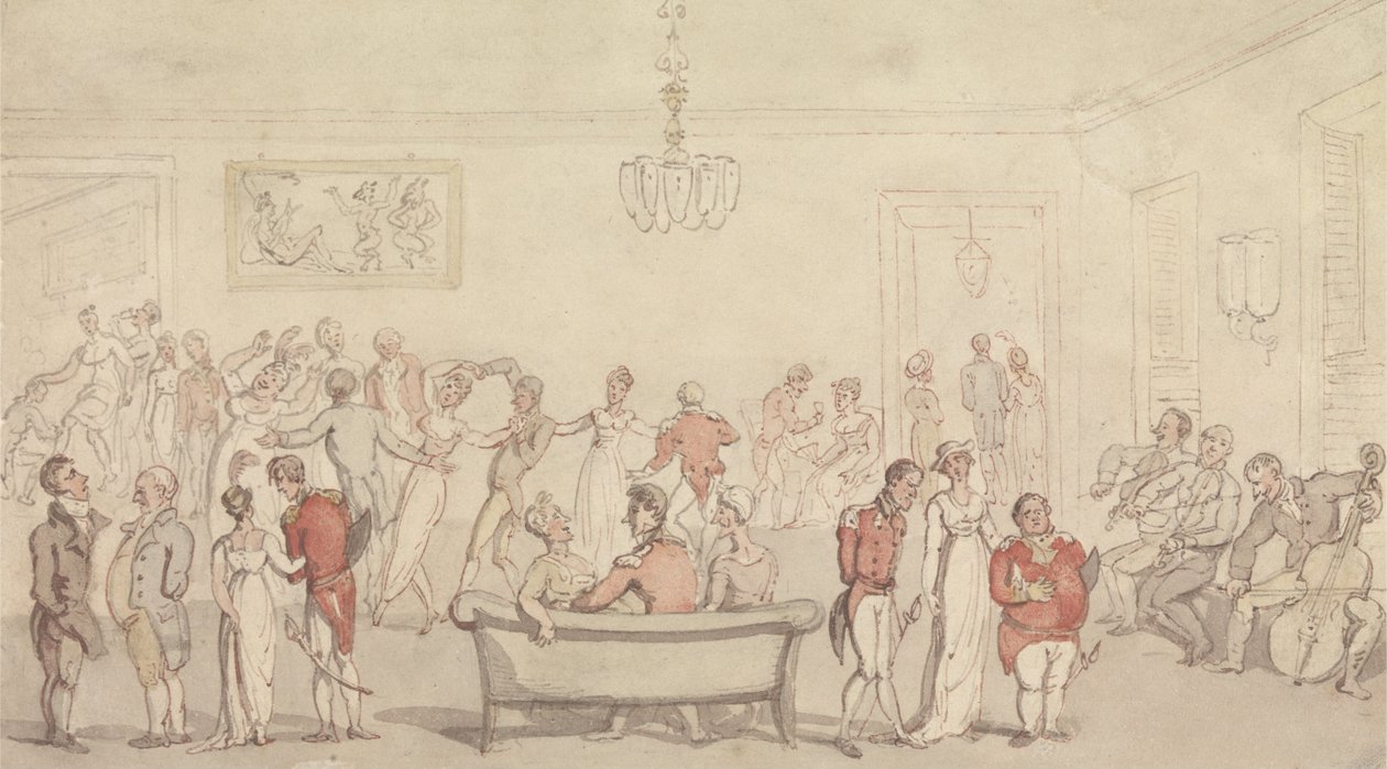 Elegant Company Dancing av Thomas Rowlandson