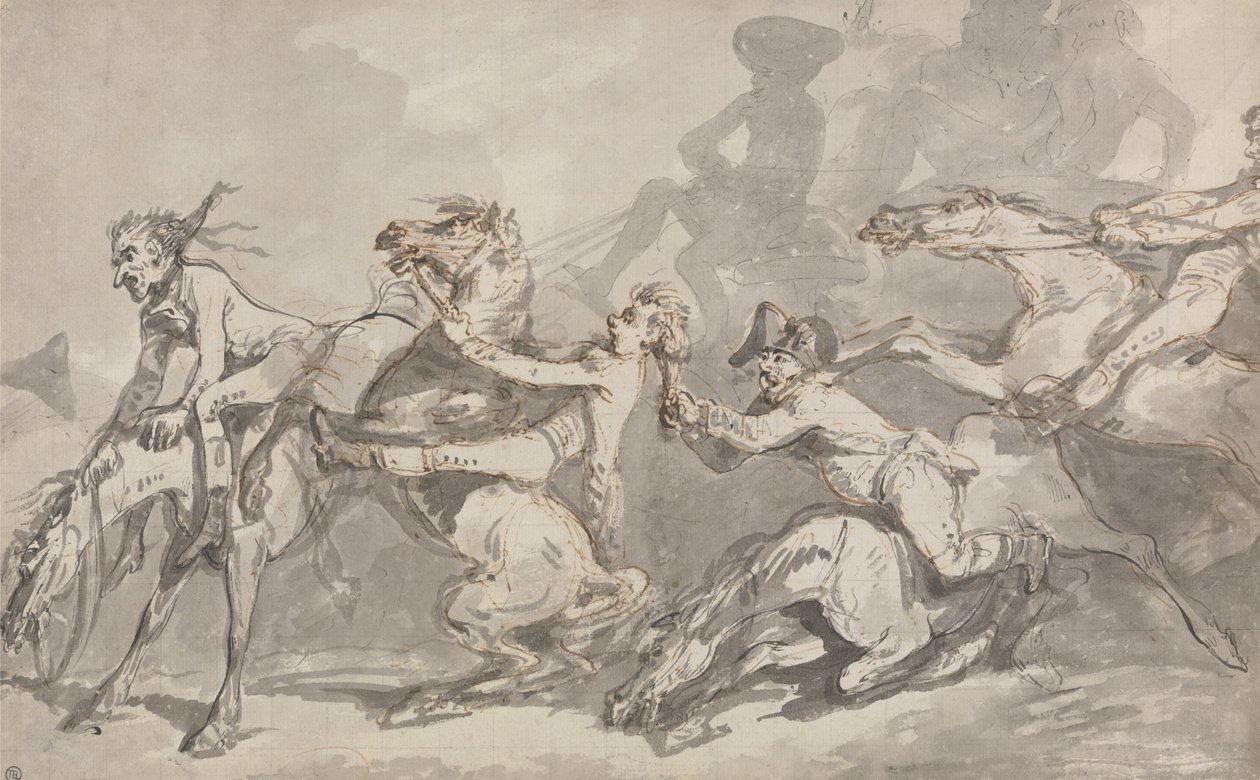 Horsemen Colliding av Thomas Rowlandson