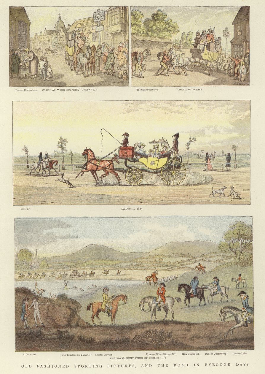 Gammaldags sportiga bilder av Thomas Rowlandson