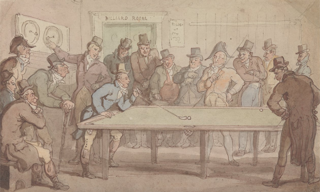 The Billiard Room av Thomas Rowlandson