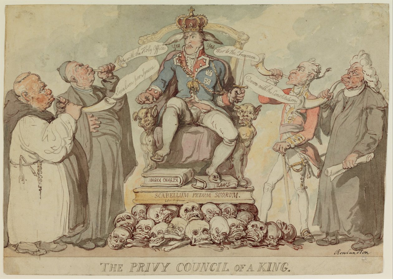 The Privy Council of a King av Thomas Rowlandson