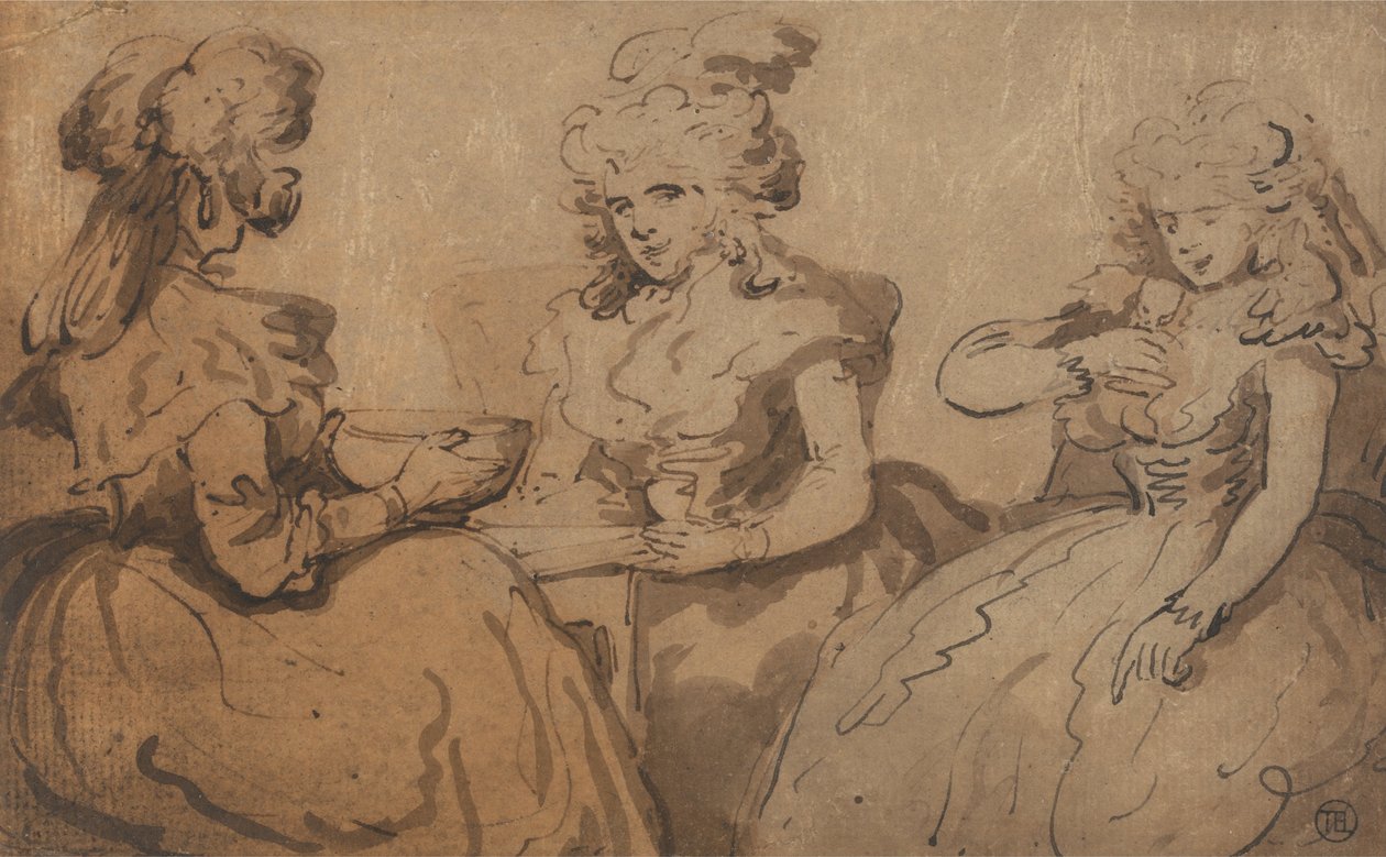 Kvinnor som dricker punsch av Thomas Rowlandson