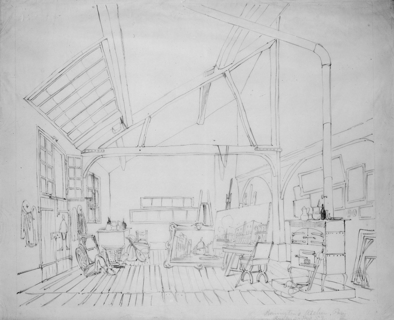 Richard Parkes Boningtons studio i Paris av Thomas Shotter Boys