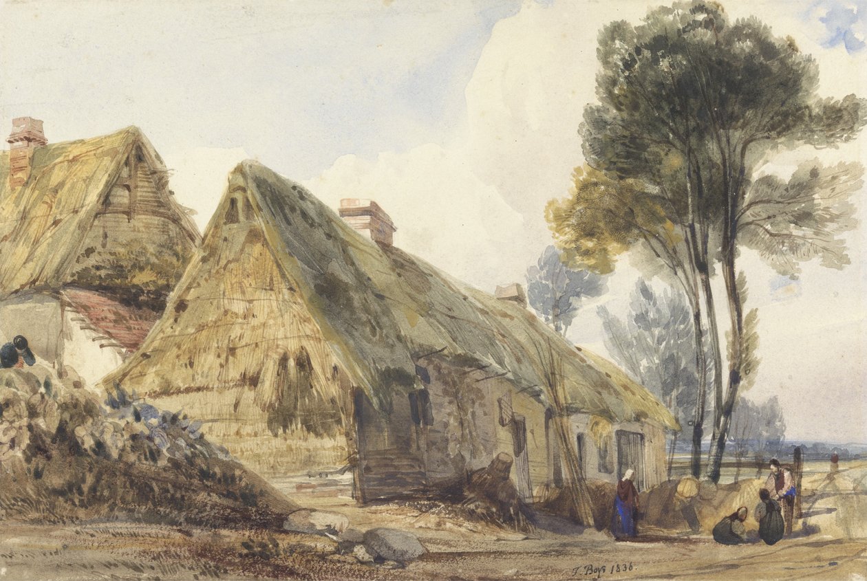 Utsikt på Swiss Cottage, London, 1836 (wc på papper) av Thomas Shotter Boys