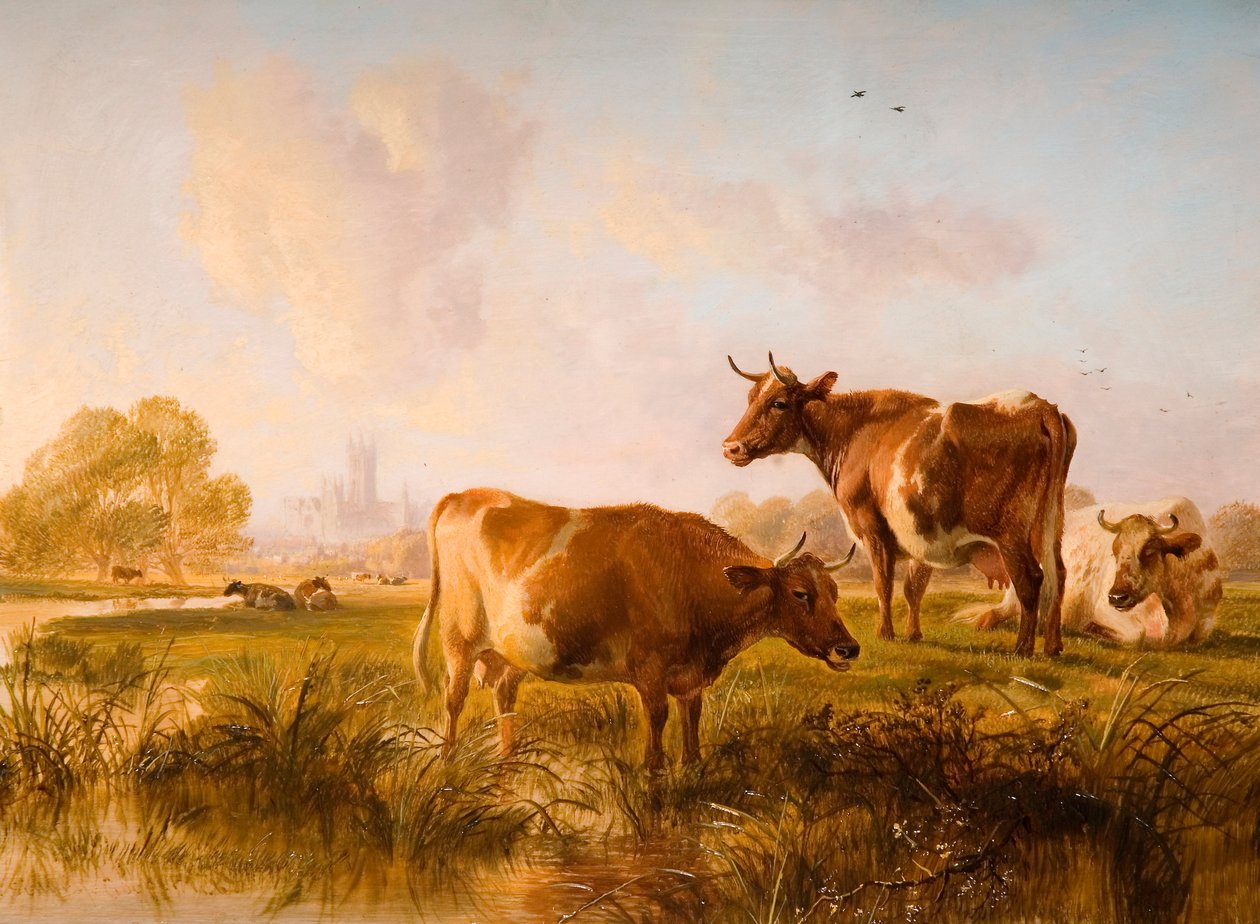 I Canterbury Meadows, 1863 av Thomas Sidney Cooper