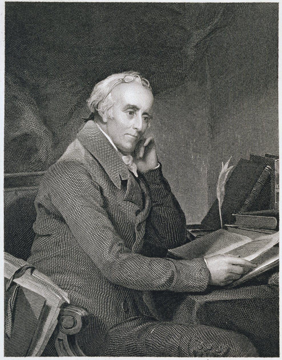 Benjamin Rush, graverad av Richard W. Dodson (1812-67) av Thomas Sully