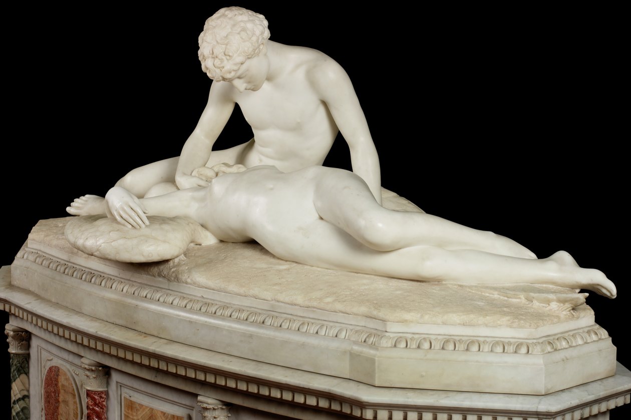 Fallen Angel, 1889 (sten och marmor) av Thomas Waldo Story