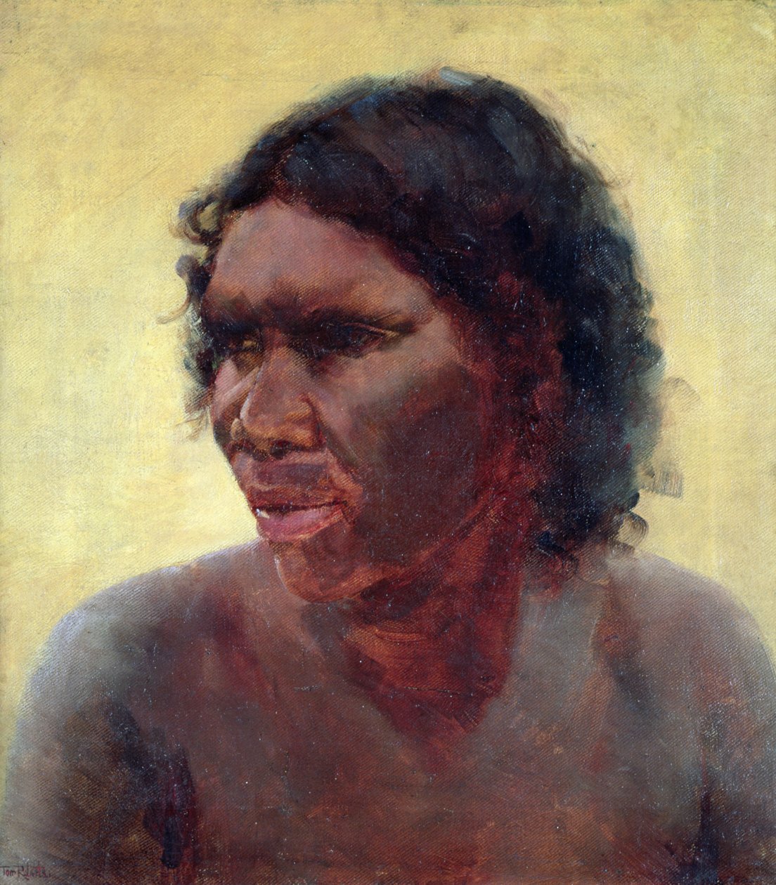 Porträtt av en aboriginer, ca 1895 av Thomas William Roberts