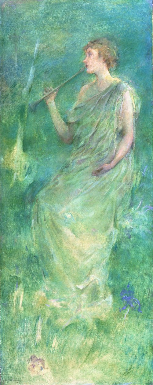 Musik, c.1890-95 av Thomas Wilmer Dewing