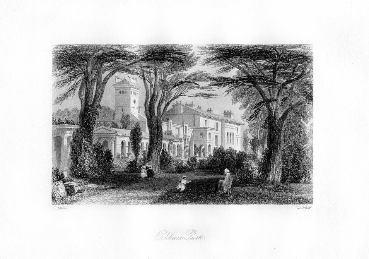 Ockham Park, Surrey, 1800-talet. av Thomas Abel Prior
