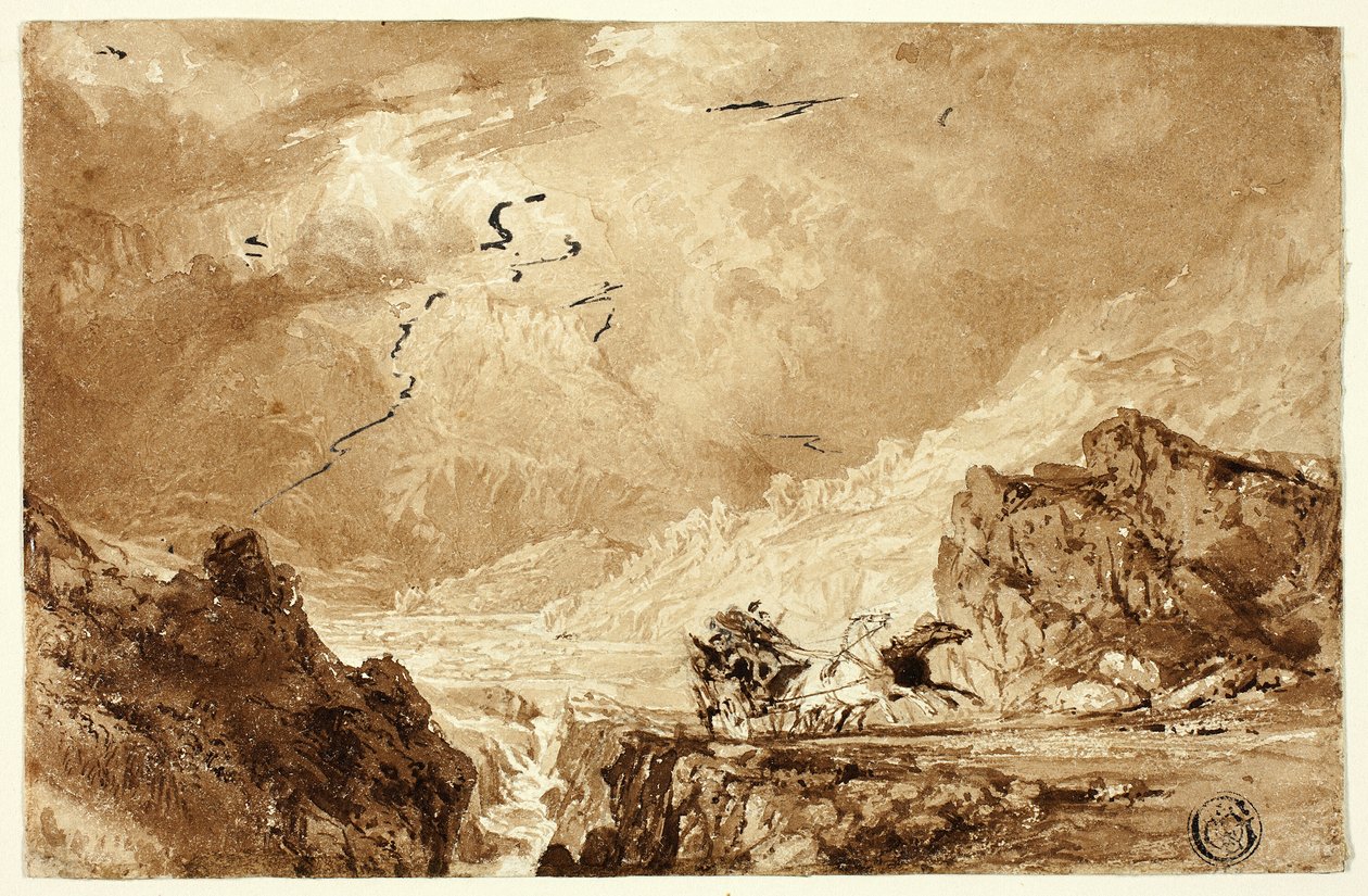 Flitningen i Alperna av Thomas Allom