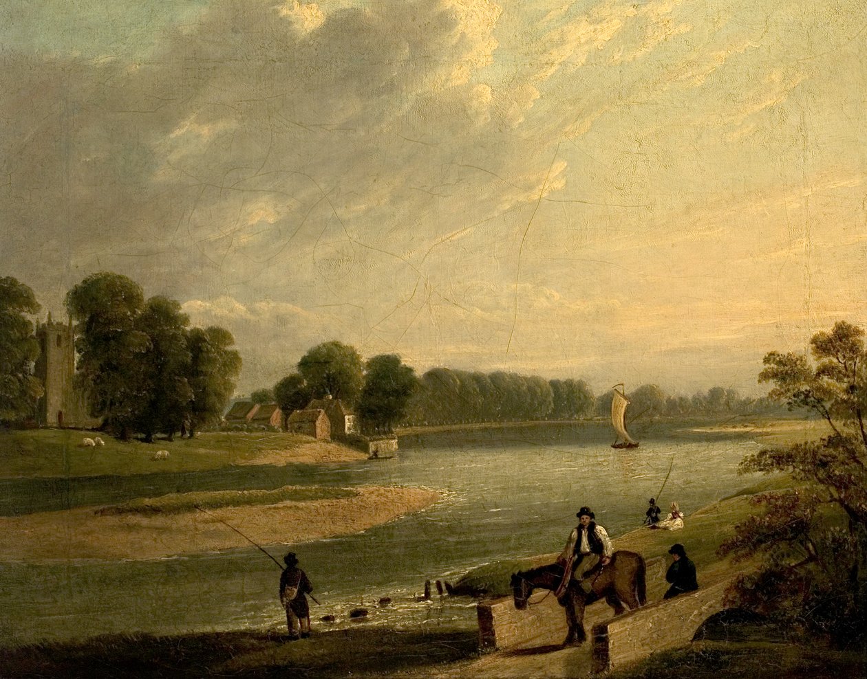 The Trent i Wilford, 1840 av Thomas Barber