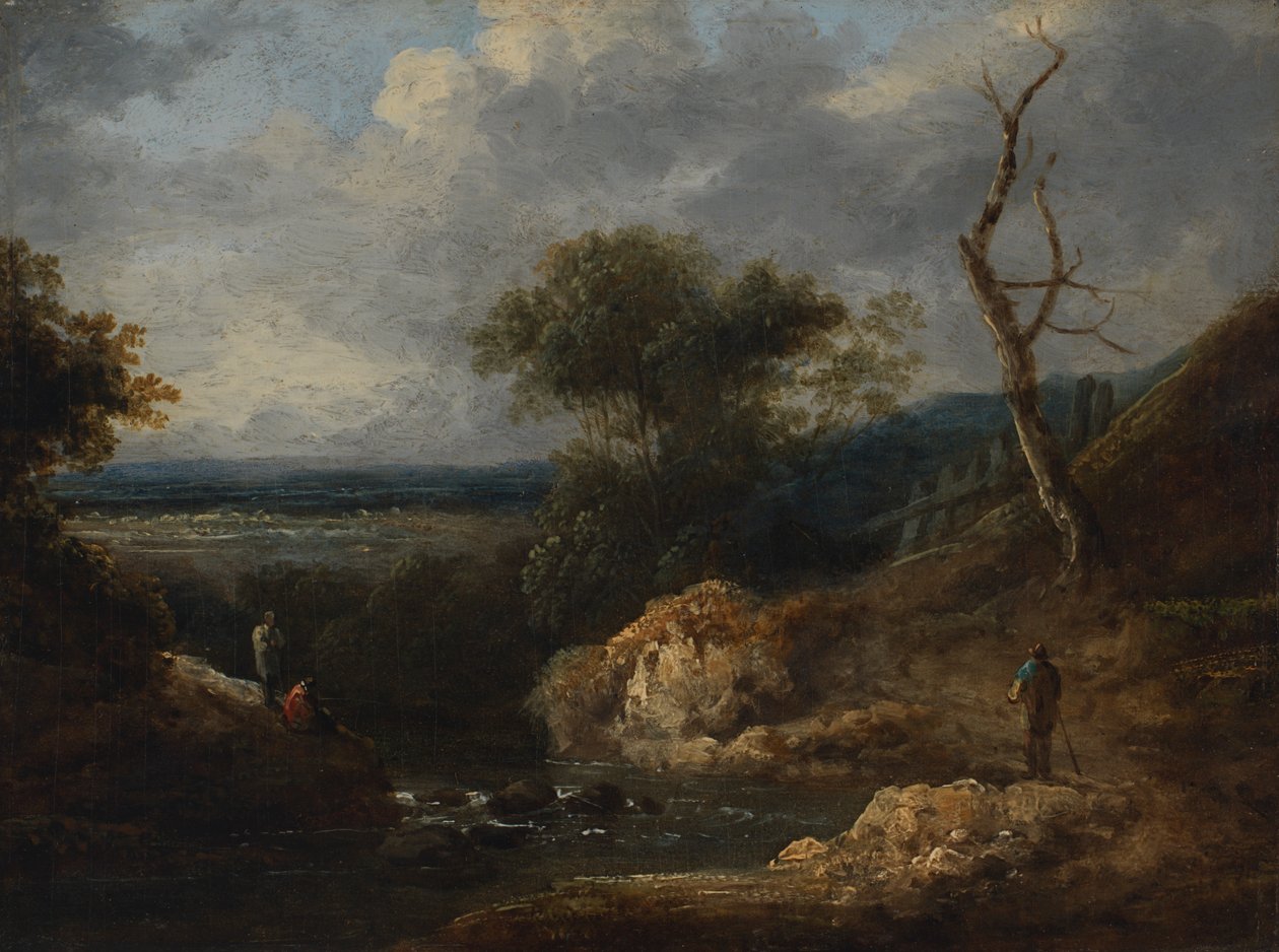Litet landskap, sent 1700-tidigt 1800-tal. av Thomas Barker
