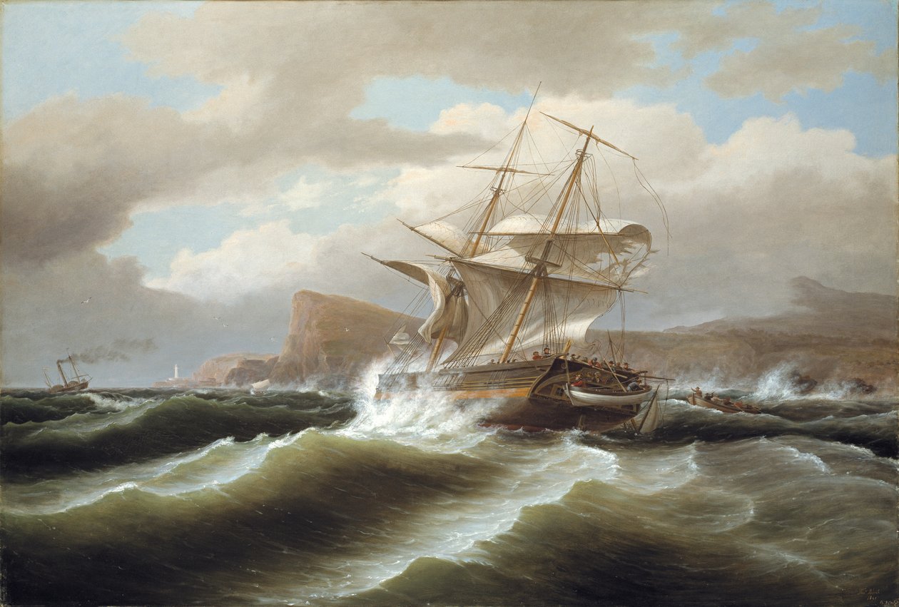 Ett amerikanskt skepp i nöd av Thomas Birch