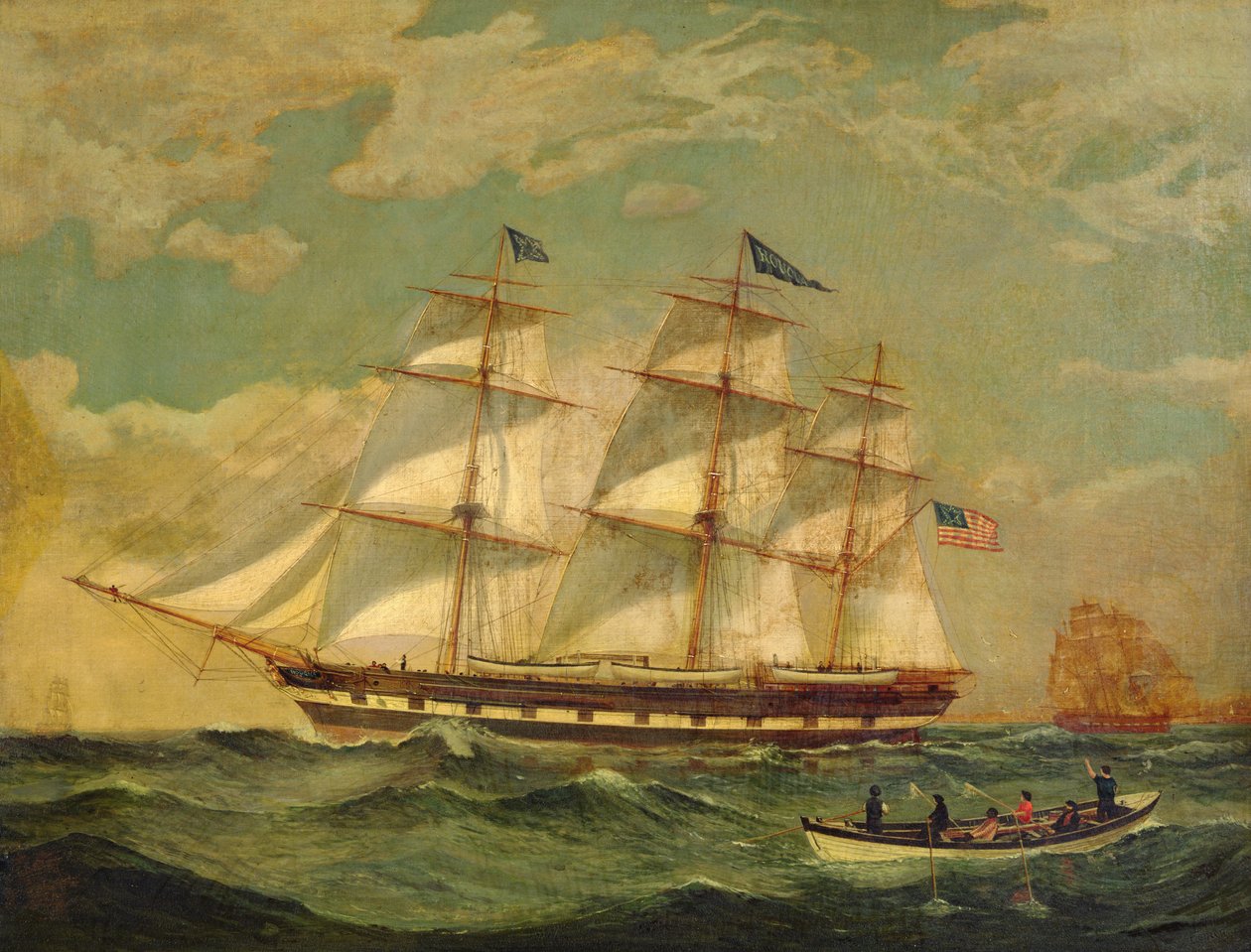 Skepp Houqua av Thomas Birch