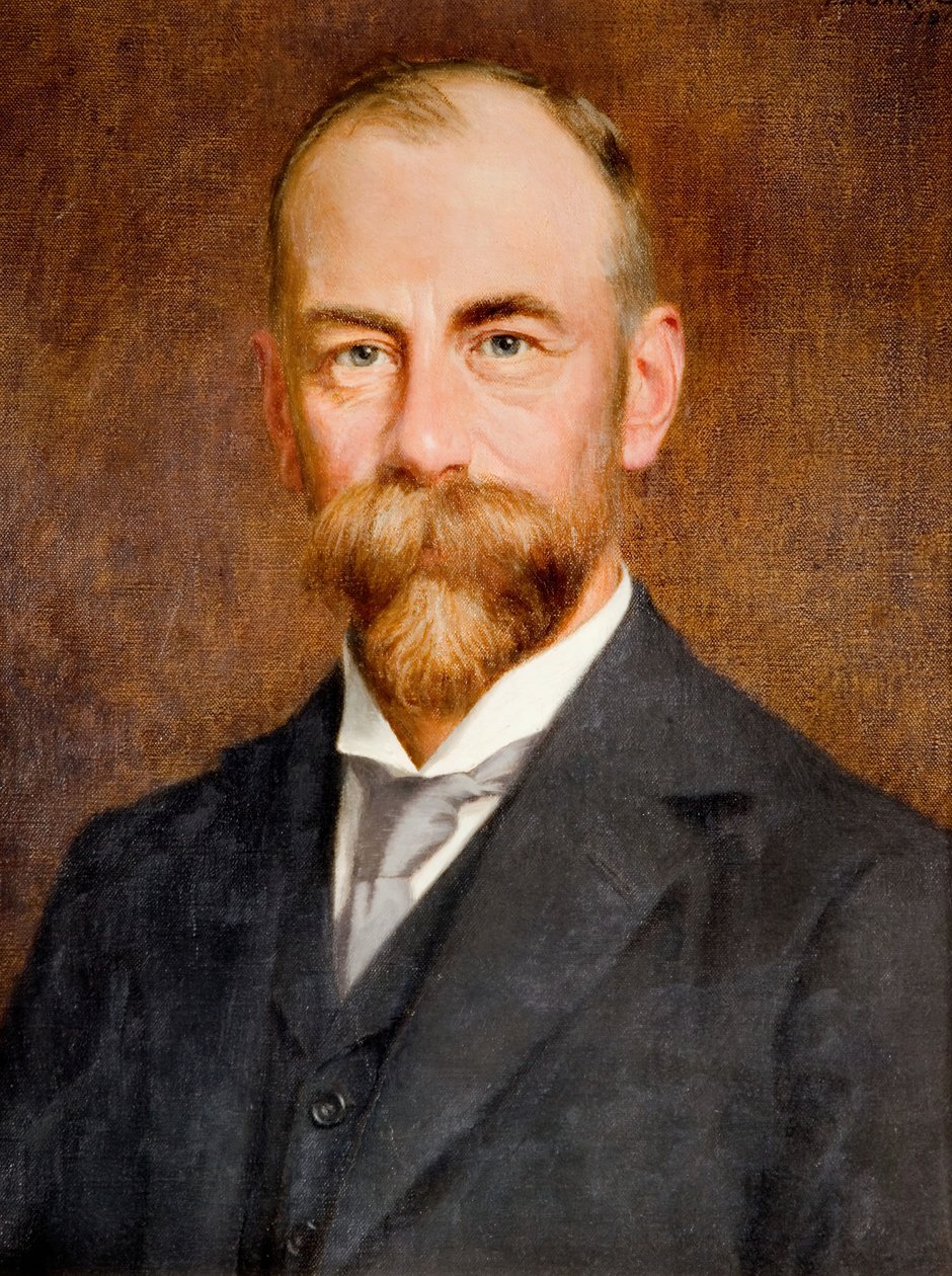 Porträtt av Barrow Cadbury, 1912. av Thomas Bowman Garvie