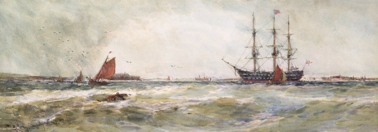 Squally Weather, Portsmouth av Thomas Bush Hardy