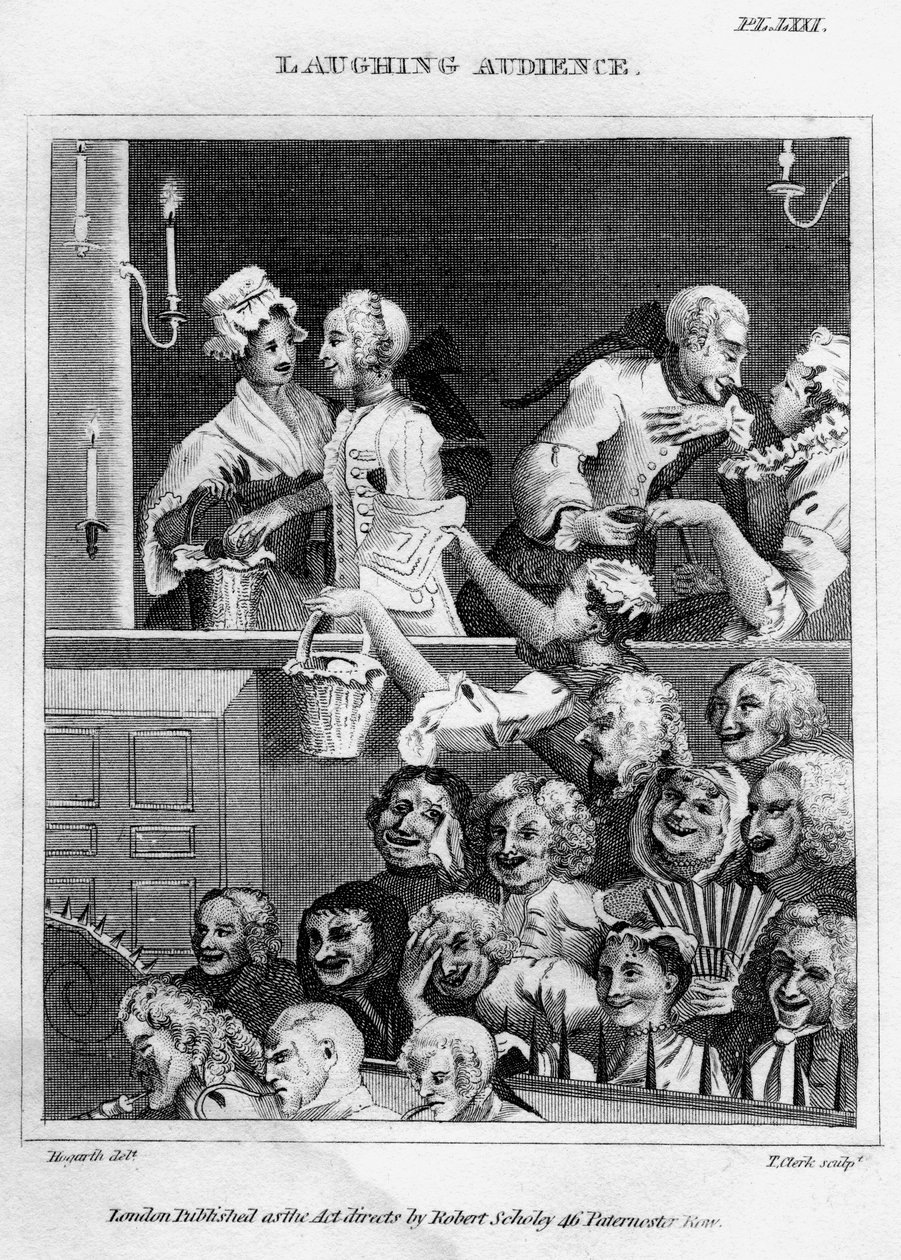 Skrattande publik, 1700-talet. av Thomas Clerk