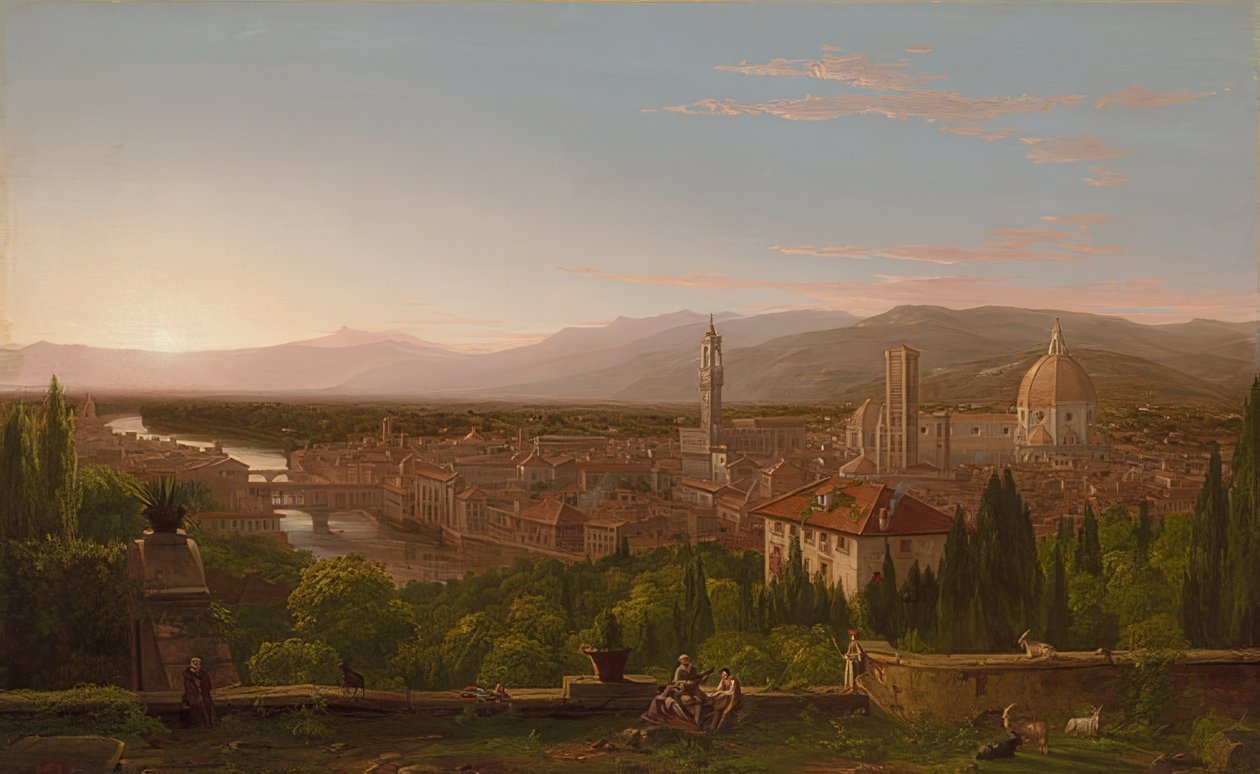 Utsikt över Florens. 1837 av Thomas Cole
