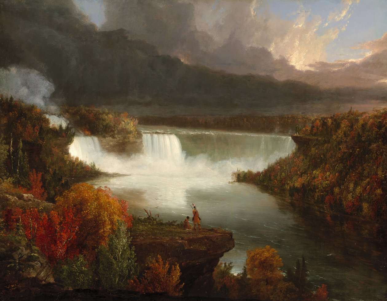 Avlägsen utsikt över Niagarafallen, 1830 av Thomas Cole