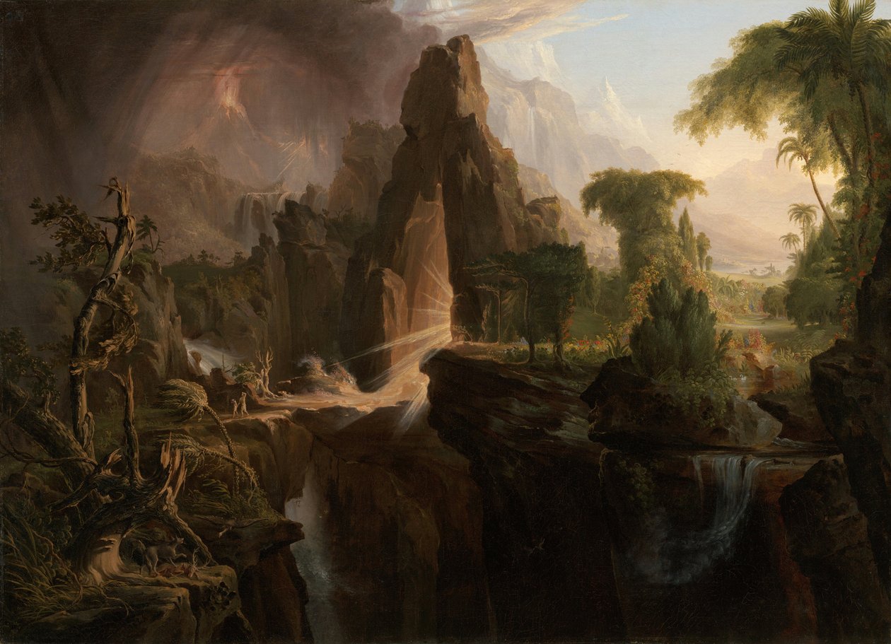 Fördrivning från Edens lustgård av Thomas Cole