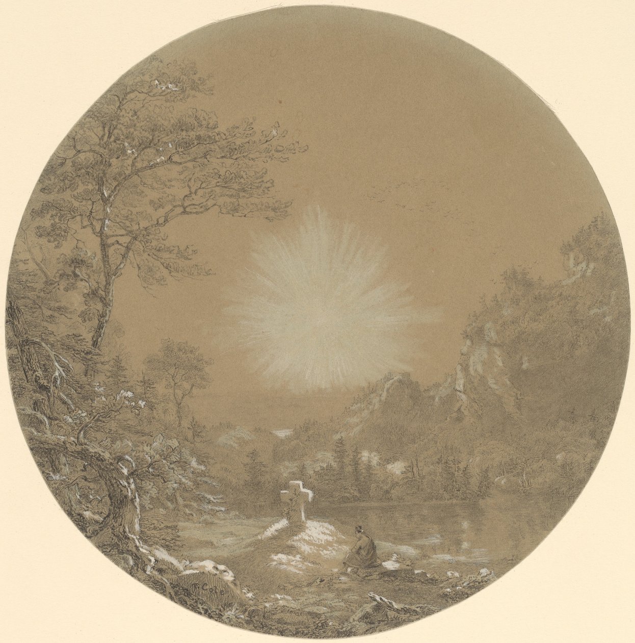 Korset i vildmarken av Thomas Cole