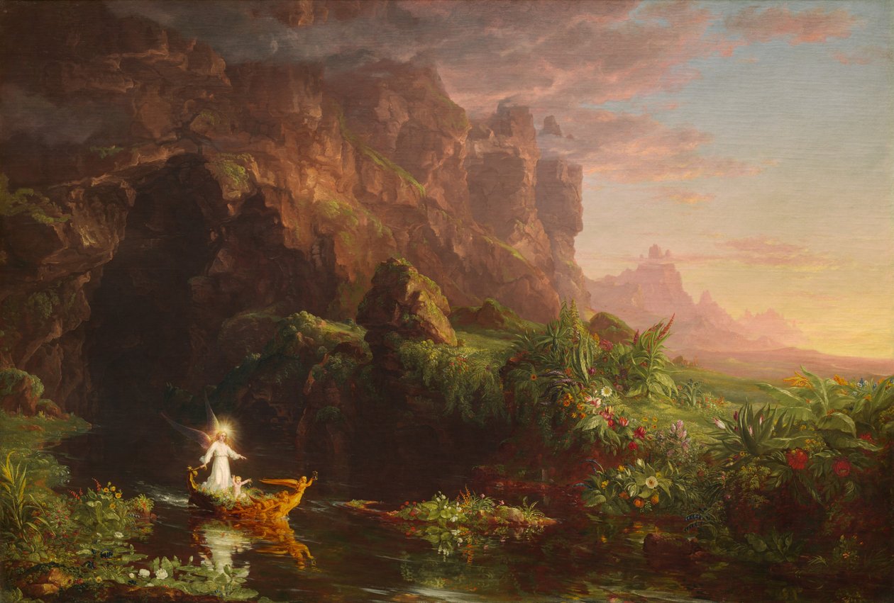 The Voyage of Life: Childhood, 1842. av Thomas Cole