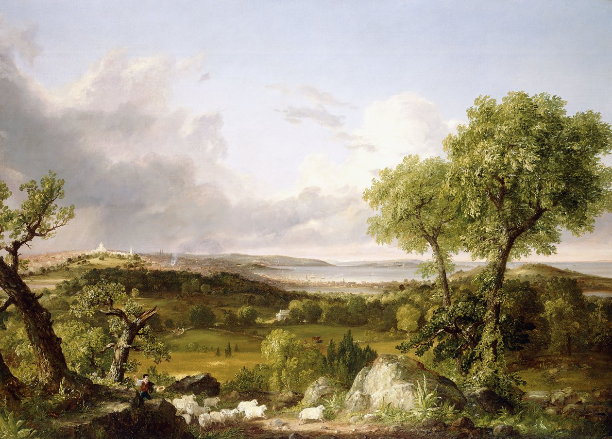 Utsikt över Boston, av Thomas Cole