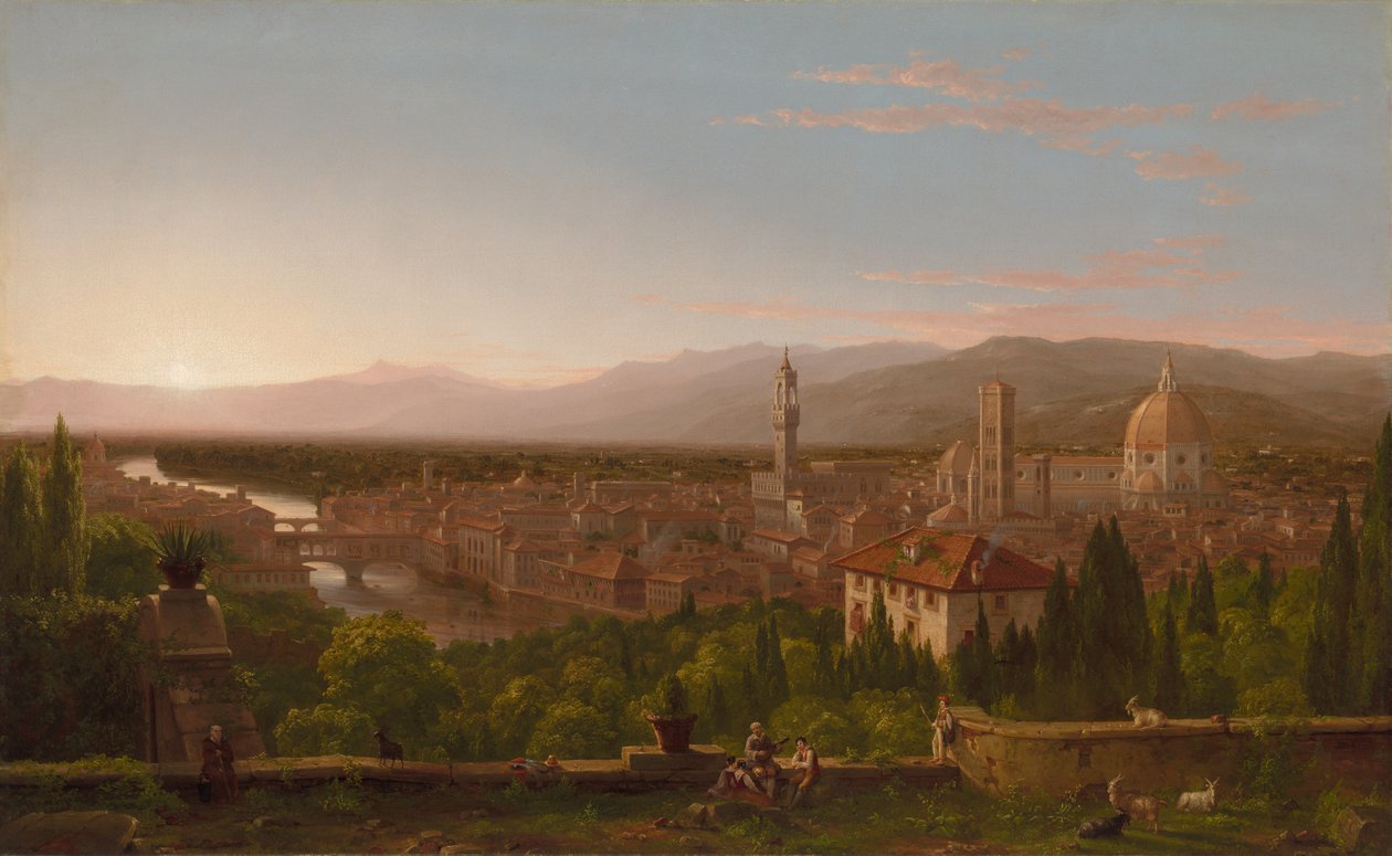 Utsikt över Florens, 1837. av Thomas Cole