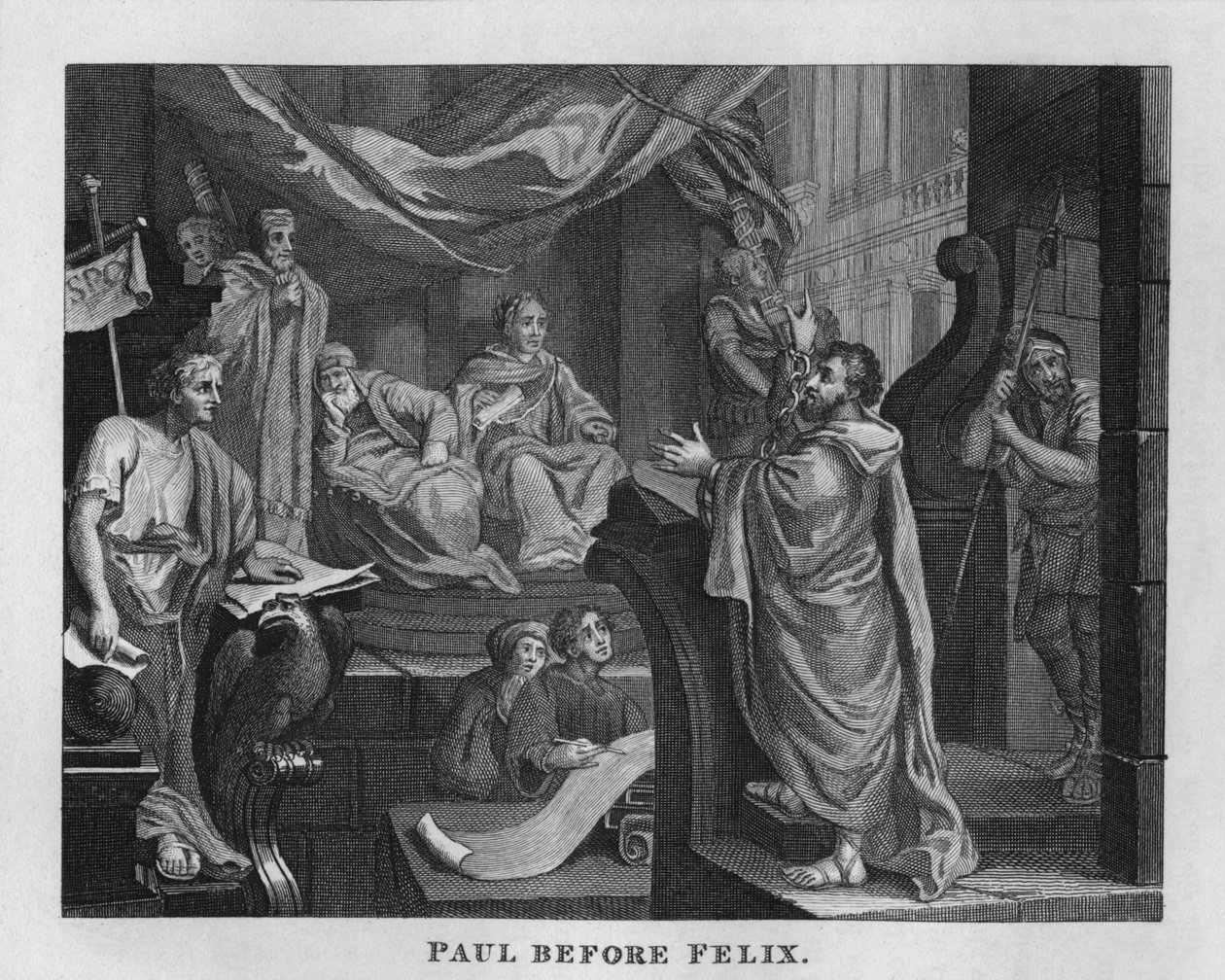 Paul Before Felix, 1807, 1827. av Thomas Cook