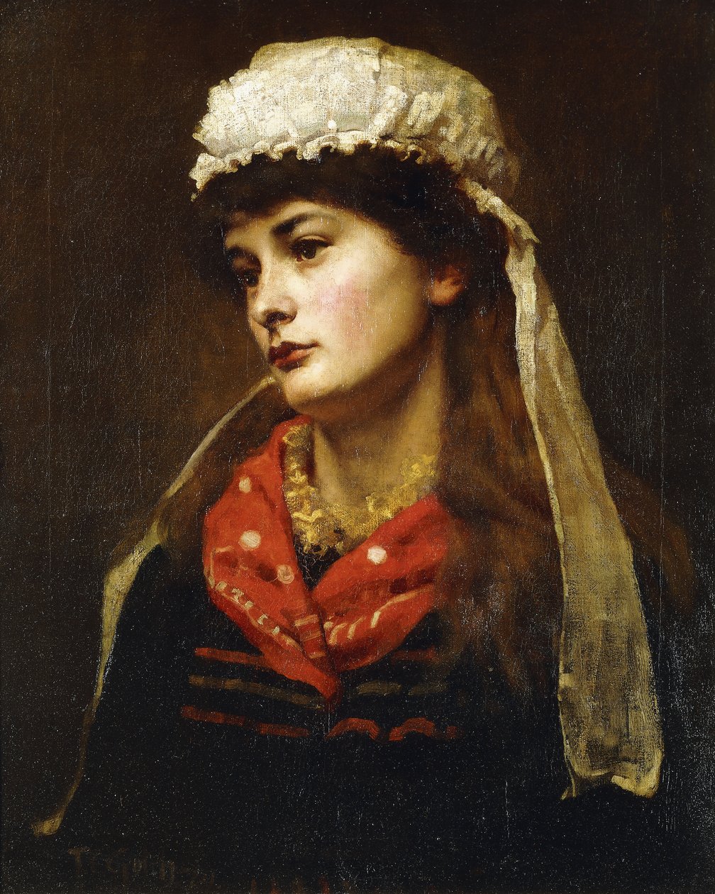 En Newlyn Lass, 1889 av Thomas Cooper Gotch