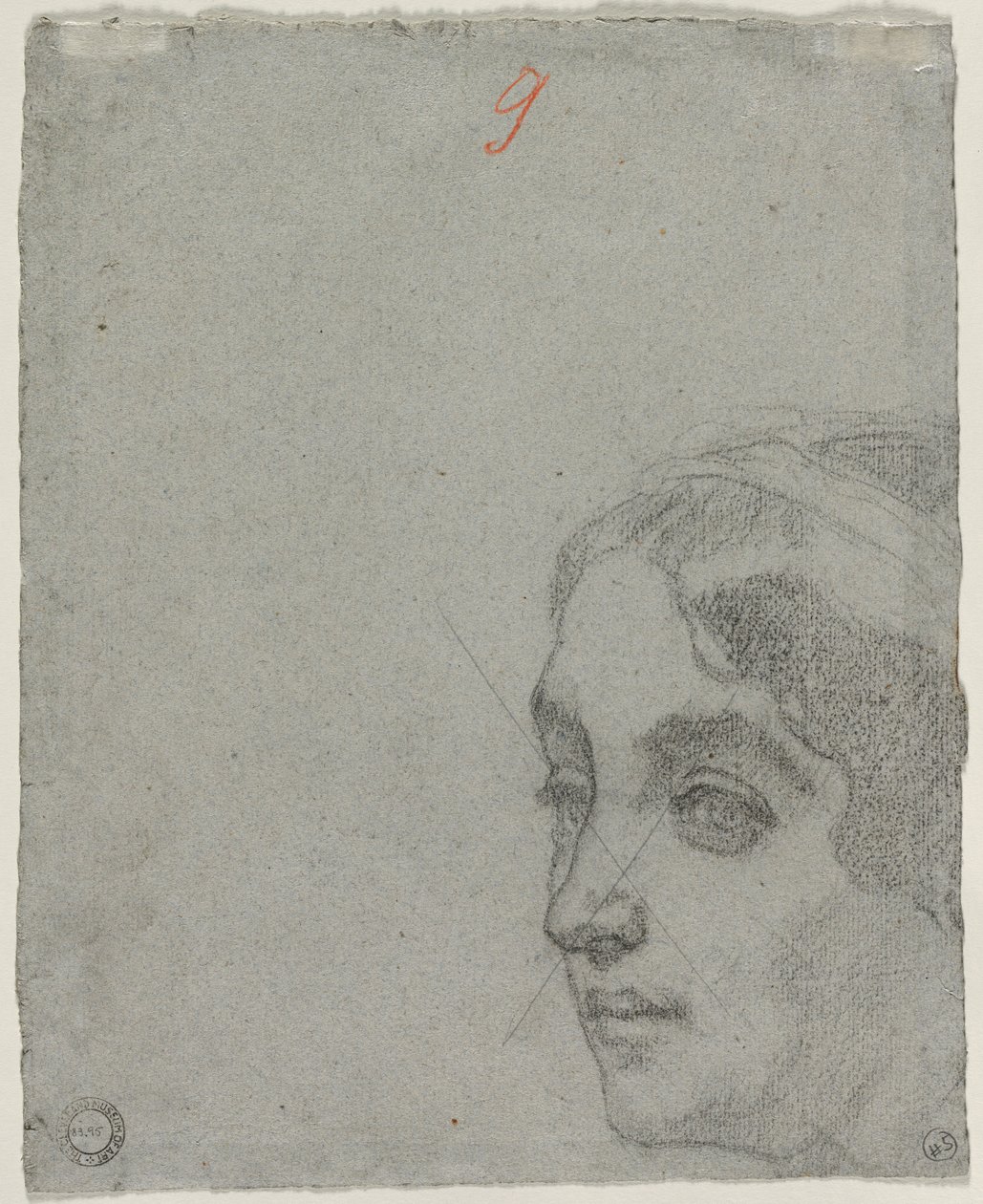 Head of a Woman tergo, ca. 1857. av Thomas Couture