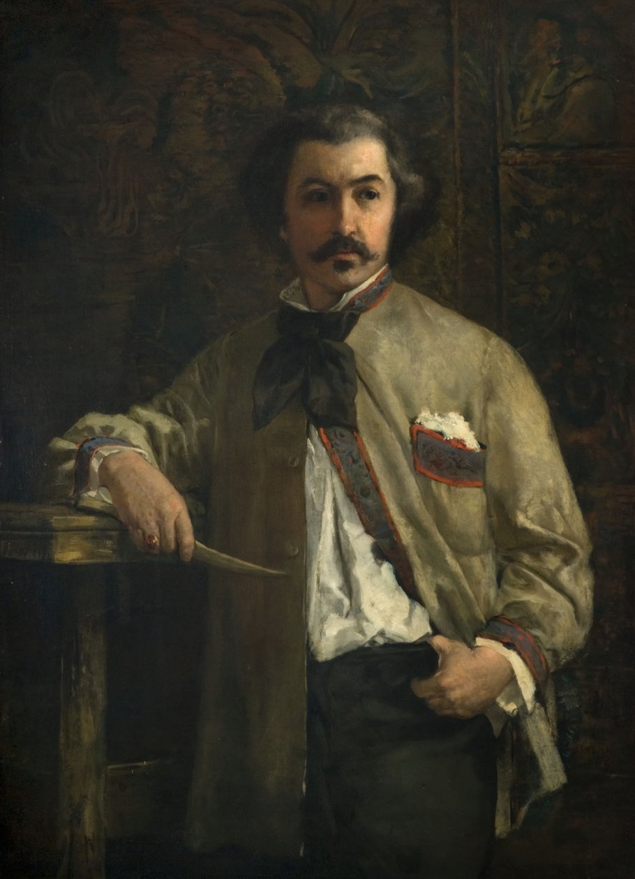 Porträtt av Antoine Etex 1808-88, 1855. av Thomas Couture