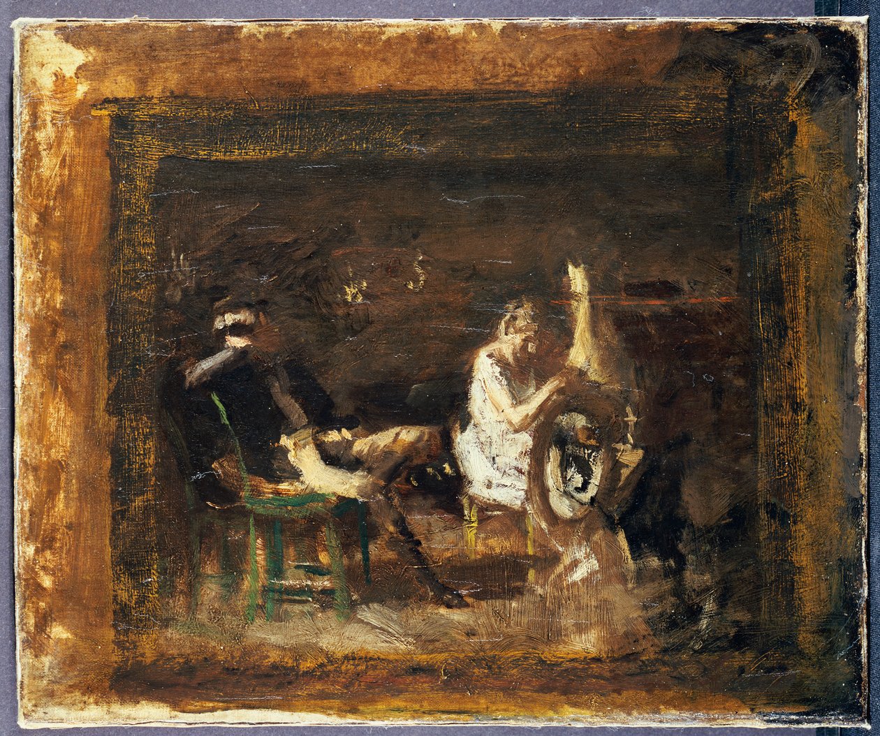 Studera för "uppvaktning" av Thomas Cowperthwait Eakins