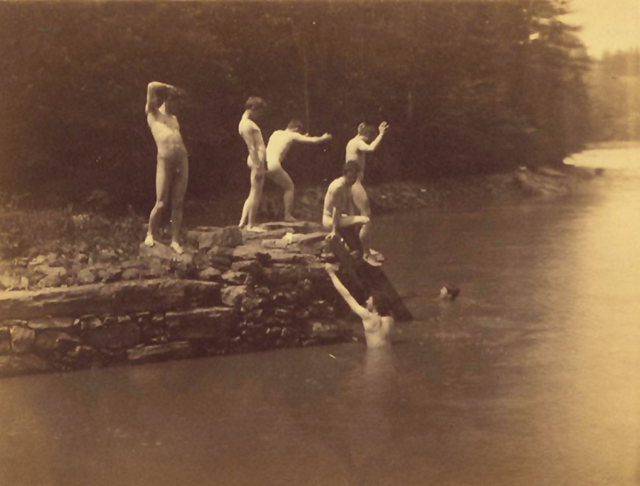 Studie för simhålet av Thomas Cowperthwait Eakins