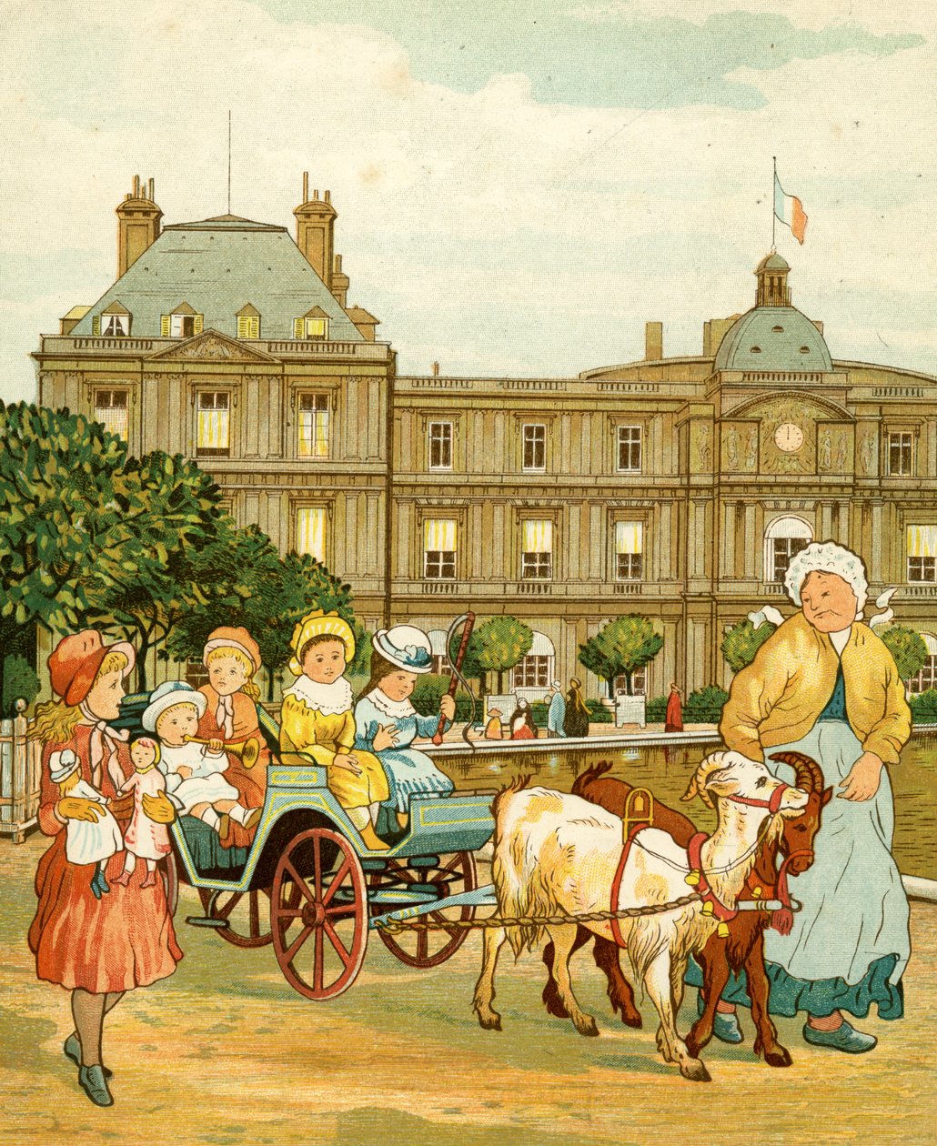 Luxemburgs trädgård, barnens getritt. av Thomas Crane